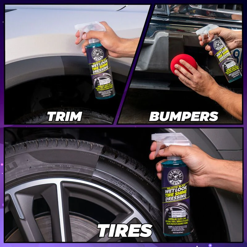 Chemical Guys Galactic Black Wet Look Tire Shine Dressing 472ml (16oz) - Image 6