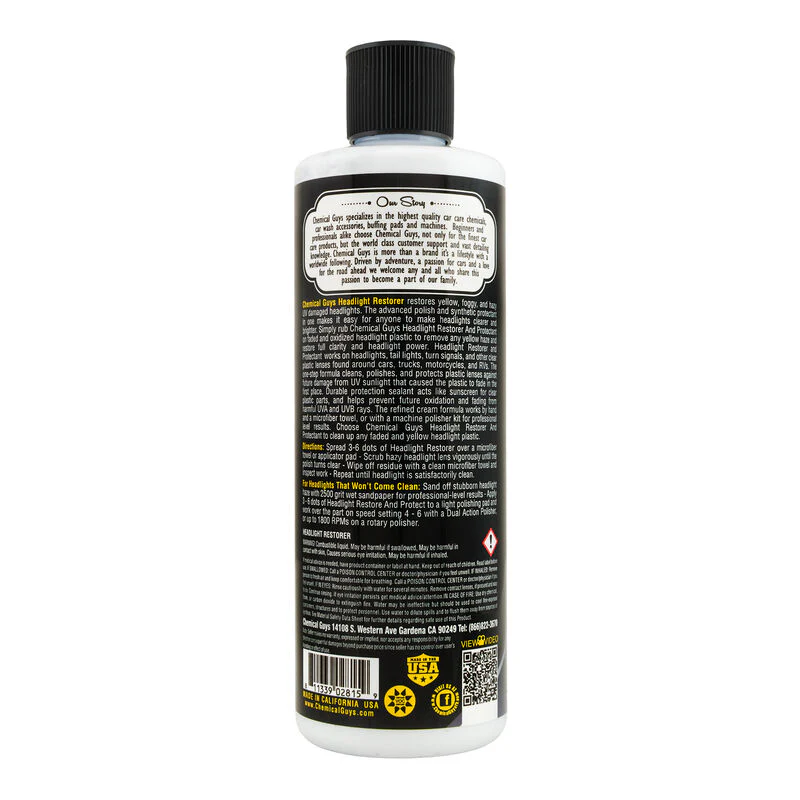 Chemical Guys Headlight Restorer & Protectant 473ml (16oz) - Image 2