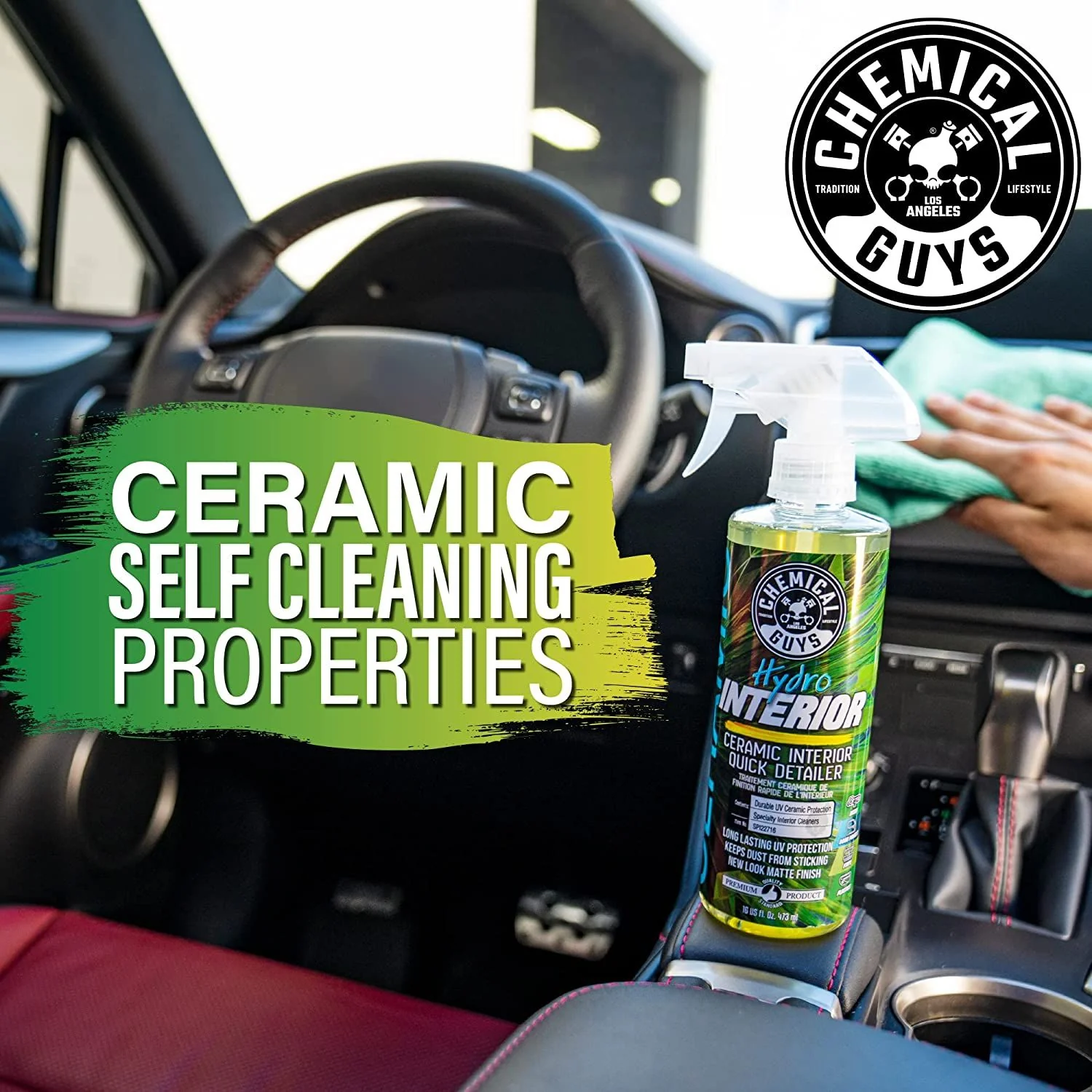 Chemical Guys HydroInterior Ceramic Interior Quick Detailer 473ml ( 16oz ) - Image 6