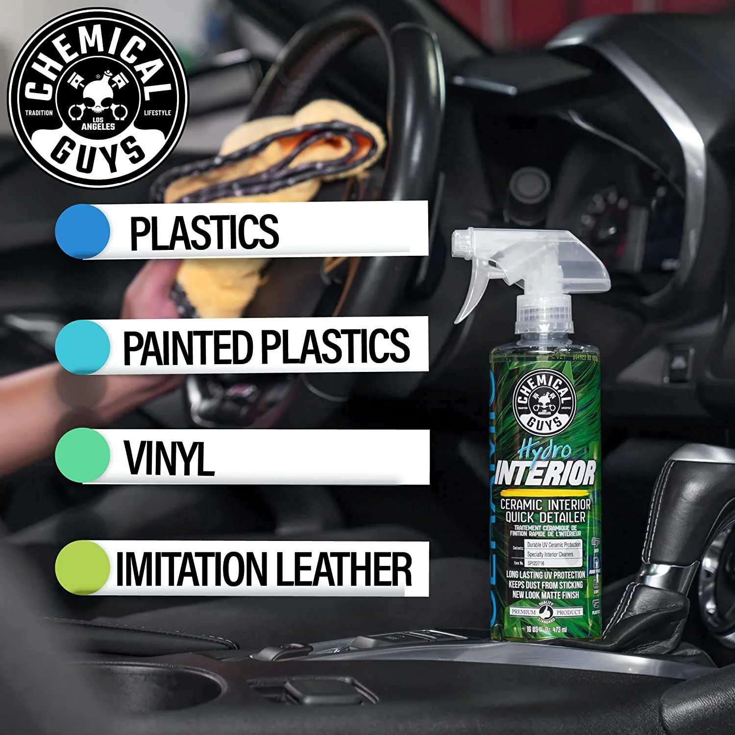 Chemical Guys HydroInterior Ceramic Interior Quick Detailer 473ml ( 16oz ) - Image 7