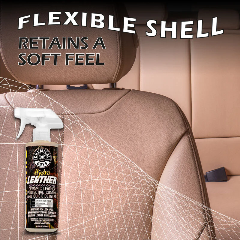 Chemical Guys HydroLeather Ceramic Leather Protective Coating & Quick Detailer 473ml (16oz) - Image 5