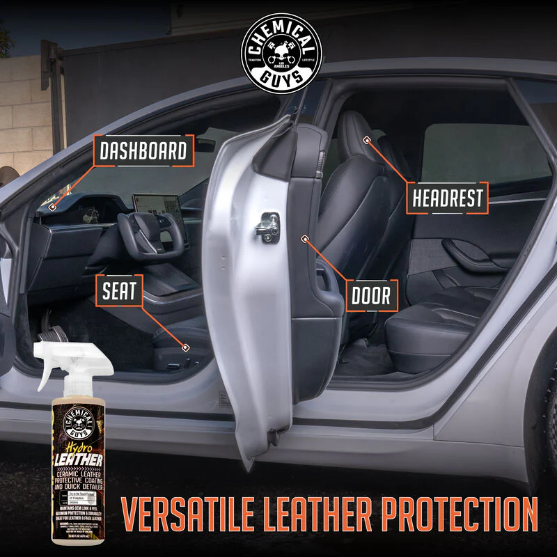 Chemical Guys HydroLeather Ceramic Leather Protective Coating & Quick Detailer 473ml (16oz) - Image 8