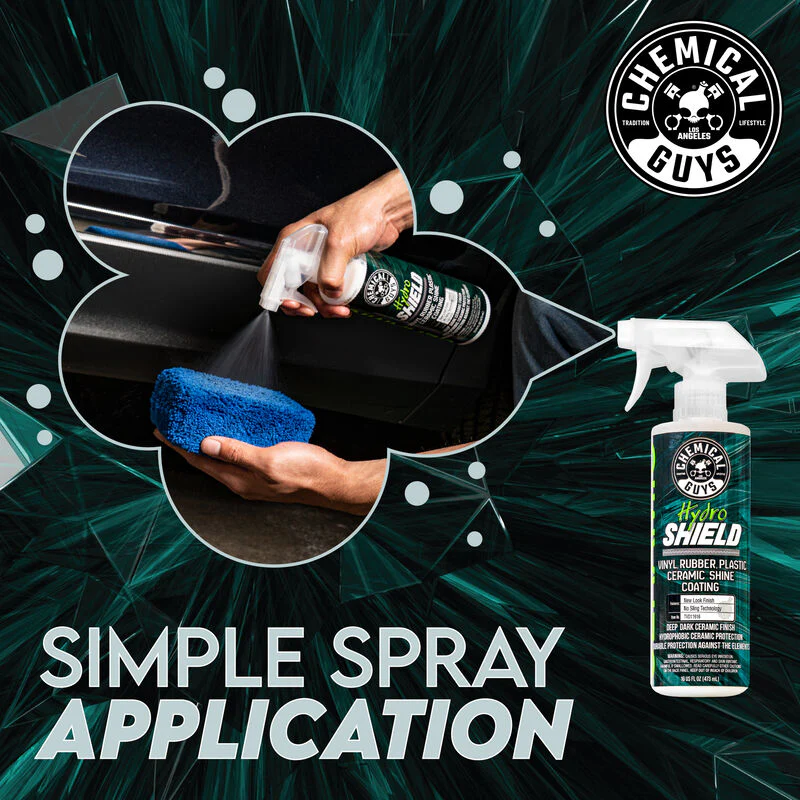 Chemical Guys Hydroshield Vinyl, Rubber, Plastic Ceramic Coating 473ml (16oz) - Image 5