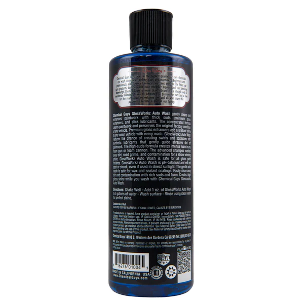 Chemical Guys Glossworkz Auto Wash Shampoo & Chenille Wash Mitt Bundle / Kit - Image 3