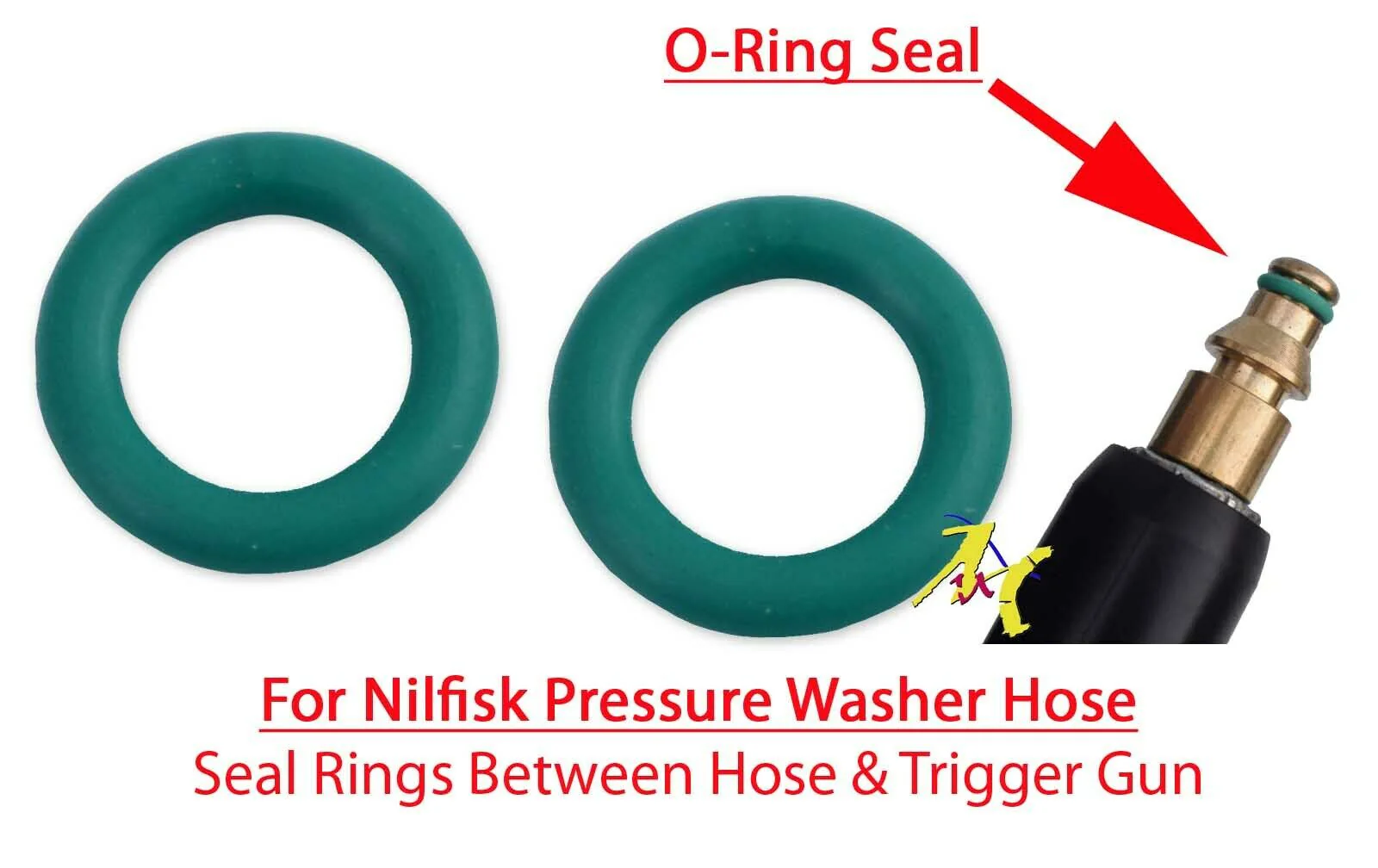 Nilfisk Replacement Hose Green O Ring ( Domestic Range ) Each - Image 2